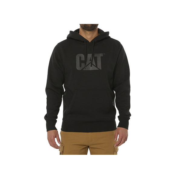 Caterpillar Foundation Hooded Sweatshirt Philippines - Mens Hoodies - Black 68529BKAC